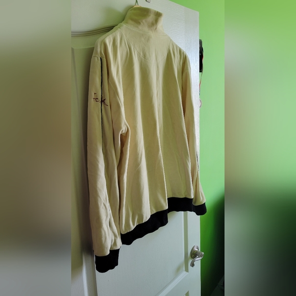 French Connection Vintage Full Zip Jacket Sweatshirt Velour - Picture 3 of 4